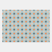 クリスマススターホリデーパターン ラッピングペーパーシート (正面2)