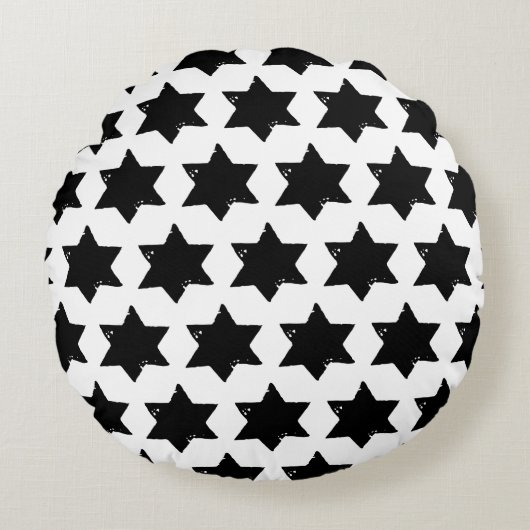 クリスマススターポテトプリント ラウンドクッション (正面)