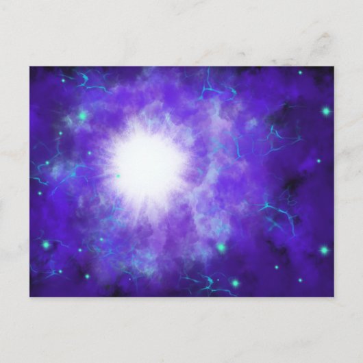 クリスマススターモダン抽象芸術芸術予算 シーズンポストカード (正面)