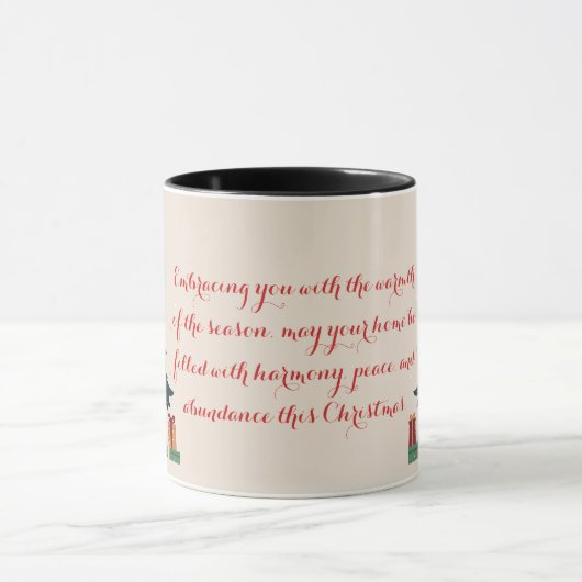 「クリスマススターライト」 – アフリカ系アメリカ人グリーティング マグカップ (中央)