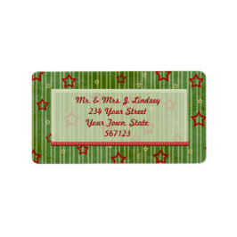 クリスマススターラベル ラベル