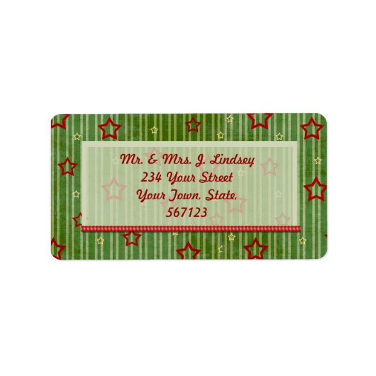 クリスマススターラベル ラベル (正面)