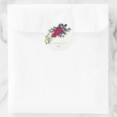 クリスマススターリースファミリー名 ラウンドシール (バッグ)