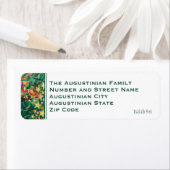 クリスマススターレトロカスタム差出人住所ラベル ラベル (インサイチュ)