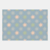 クリスマススターレトロヴィンテージ伝統的クラシック ラッピングペーパーシート (正面3)