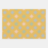 クリスマススターレトロヴィンテージ伝統的クラシック ラッピングペーパーシート (正面2)