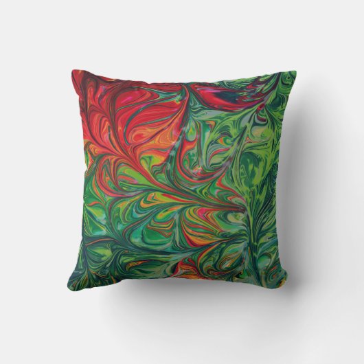 クリスマススターレトロ名前をカスタムする クッション (裏面)