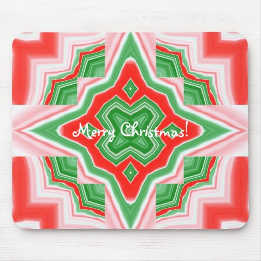 クリスマススター万華鏡のように千変万化するパターン マウスパッド (正面)