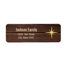 クリスマススター国をテーマにした返品ラベル