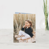 クリスマススター年レビュー写真コラージュ 招待状 (裏面)