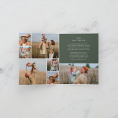 クリスマススター年レビュー写真コラージュ 招待状 (内部)