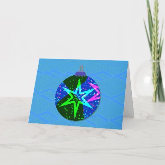 クリスマススター抽象芸術オーナメントホリデーカード カード (正面)