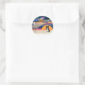 クリスマススター縁ど – コリー4 ラウンドシール (バッグ)