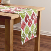 クリスマススター鹿の喜びパターン ショートテーブルランナー (インサイチュ)