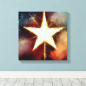クリスマススター1 キャンバスプリント (インサイチュ (ウッドフロア))