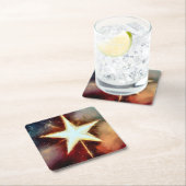 クリスマススター1 スクエアペーパーコースター (インサイチュ)