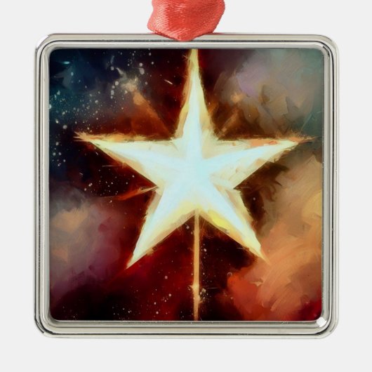 クリスマススター1 メタルオーナメント (正面)