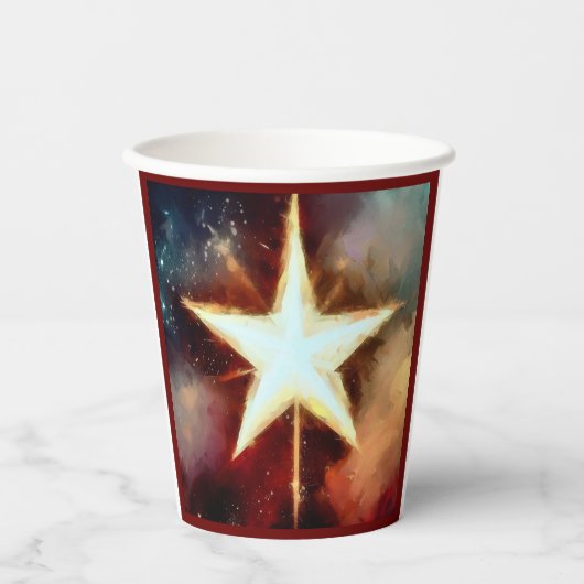 クリスマススター1 紙コップ (正面)