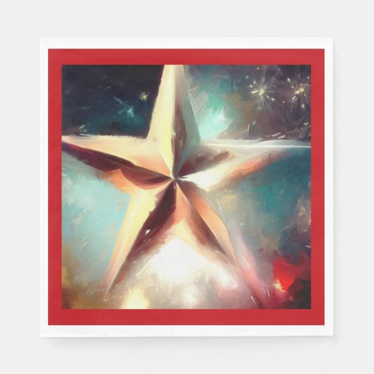クリスマススター2 スタンダードランチョンナプキン (正面)