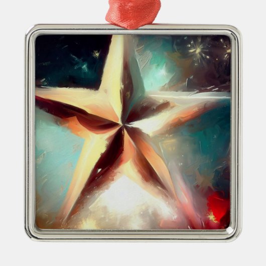 クリスマススター2 メタルオーナメント (正面)