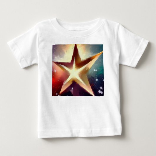 クリスマススター4 ベビーTシャツ (正面)