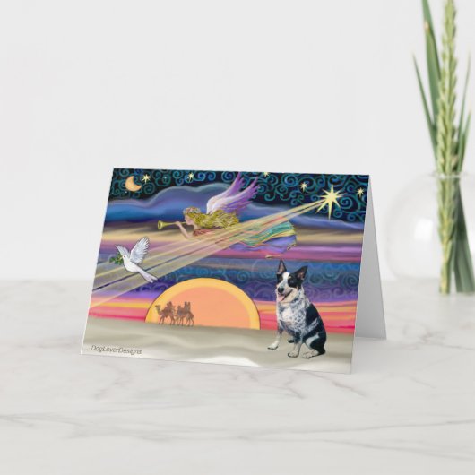 クリスマススター – オーストラリアの牛の犬 シーズンカード (正面)