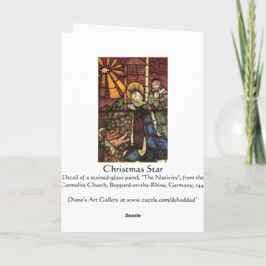 クリスマススター – カード (裏面)