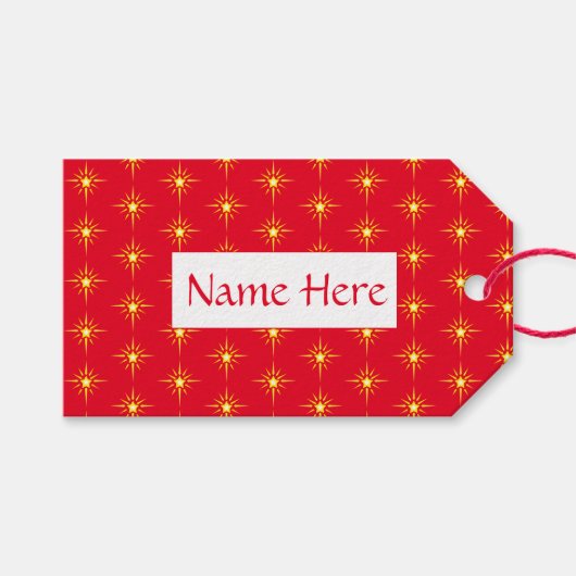 クリスマススター ギフトタグ (正面(横))