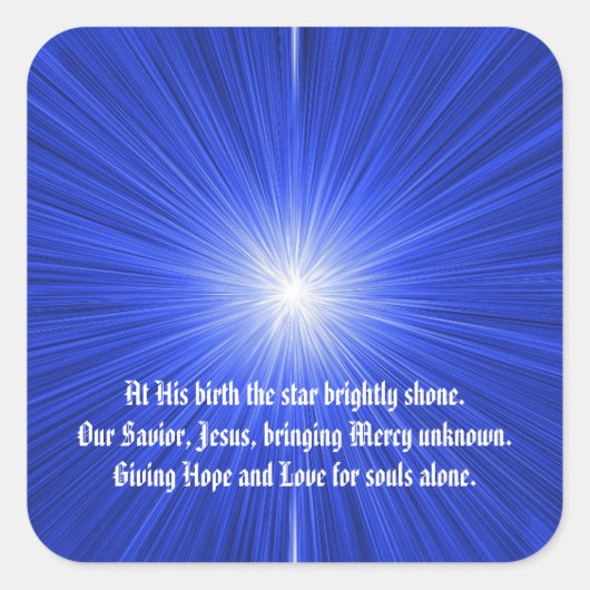 クリスマススター スクエアシール (正面)