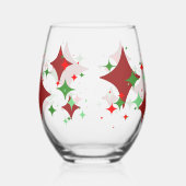 クリスマススター ステムなしワイングラス (右)