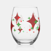 クリスマススター ステムなしワイングラス (左)