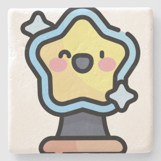 クリスマススター ストーンコースター (正面)