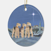 クリスマススター セラミックオーナメント (左)