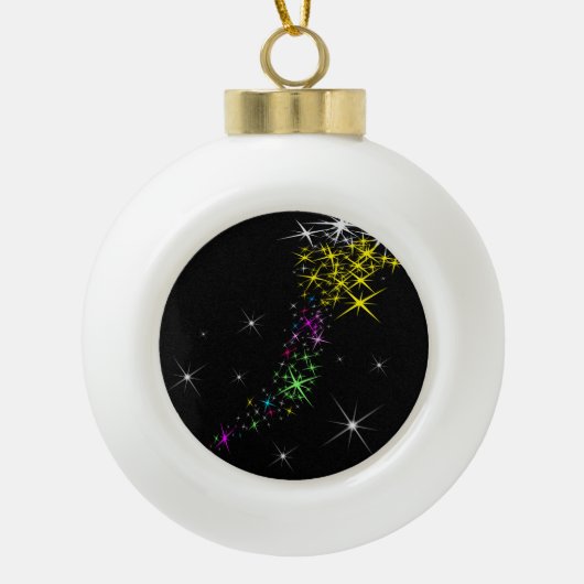 クリスマススター セラミックボールオーナメント (正面)