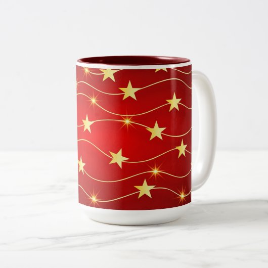 クリスマススター ツートーンマグカップ (正面右)