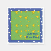 クリスマススター/ナプキンズカクテルサイズのパーソナライズ スタンダードカクテルナプキン (正面)