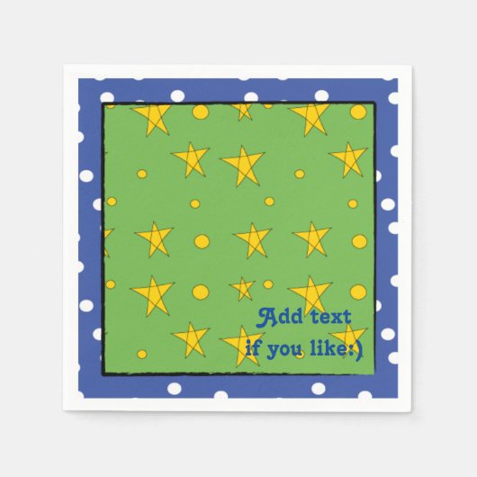 クリスマススター/ナプキンズカクテルサイズのパーソナライズ スタンダードカクテルナプキン (正面)