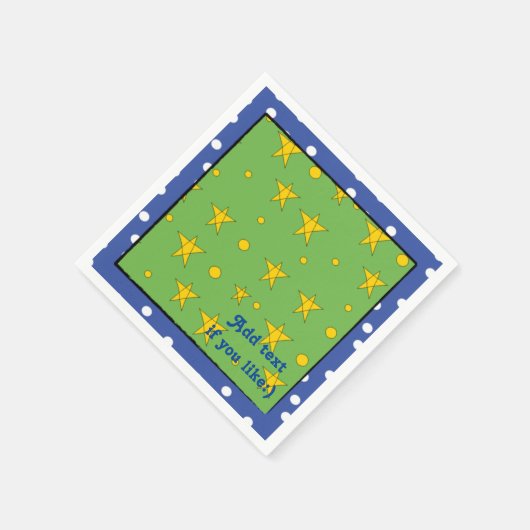 クリスマススター/ナプキンズカクテルサイズのパーソナライズ スタンダードカクテルナプキン (角)