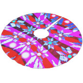 クリスマススター ブラッシュドポリエステルツリースカート (アングル)