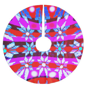 クリスマススター ブラッシュドポリエステルツリースカート