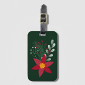 クリスマススター ラゲッジタグ (正面縦)