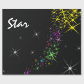 クリスマススター ラッピングペーパー (フラット)