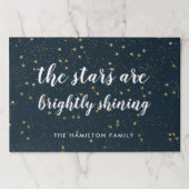 クリスマススター | 明るい輝く紙ランチョンマット ペーパーパッド (正面)