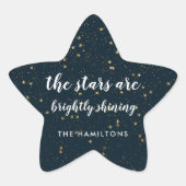 クリスマススター |明るく輝く |ファミリ 星シール (正面)