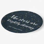 クリスマススター | 明るく輝く ペーパープレート (アングル)