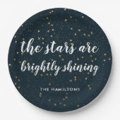 クリスマススター | 明るく輝く ペーパープレート (正面)