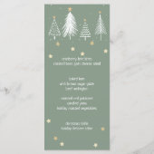 クリスマススター、金ゴールド、白、緑 メニュー (裏面)