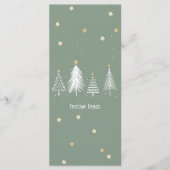 クリスマススター、金ゴールド、白、緑 メニュー (正面)