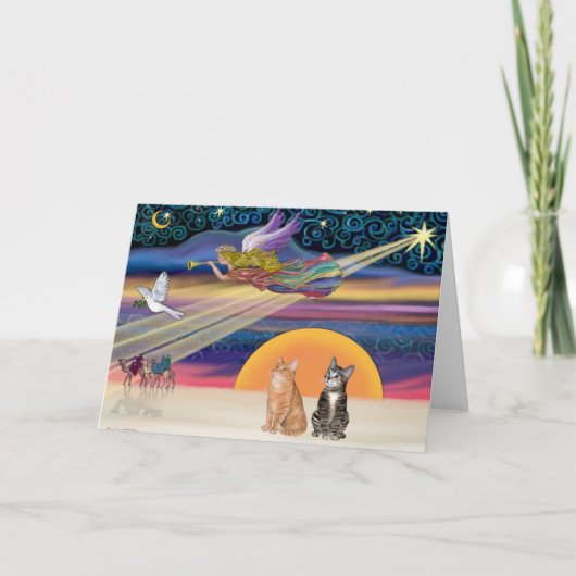 クリスマススター – Brown and Orange Tabby cats (2) シーズンカード (正面)