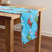 クリスマススチームトレイン鉄道パターン ショートテーブルランナー (インサイチュ)